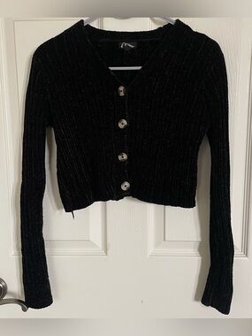 Art Class Black Cardigan girl's size XL